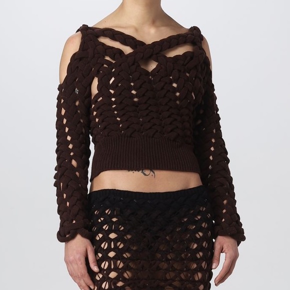 Isa Boulder Basketweave Cutout Sweater - Picture 4 of 9